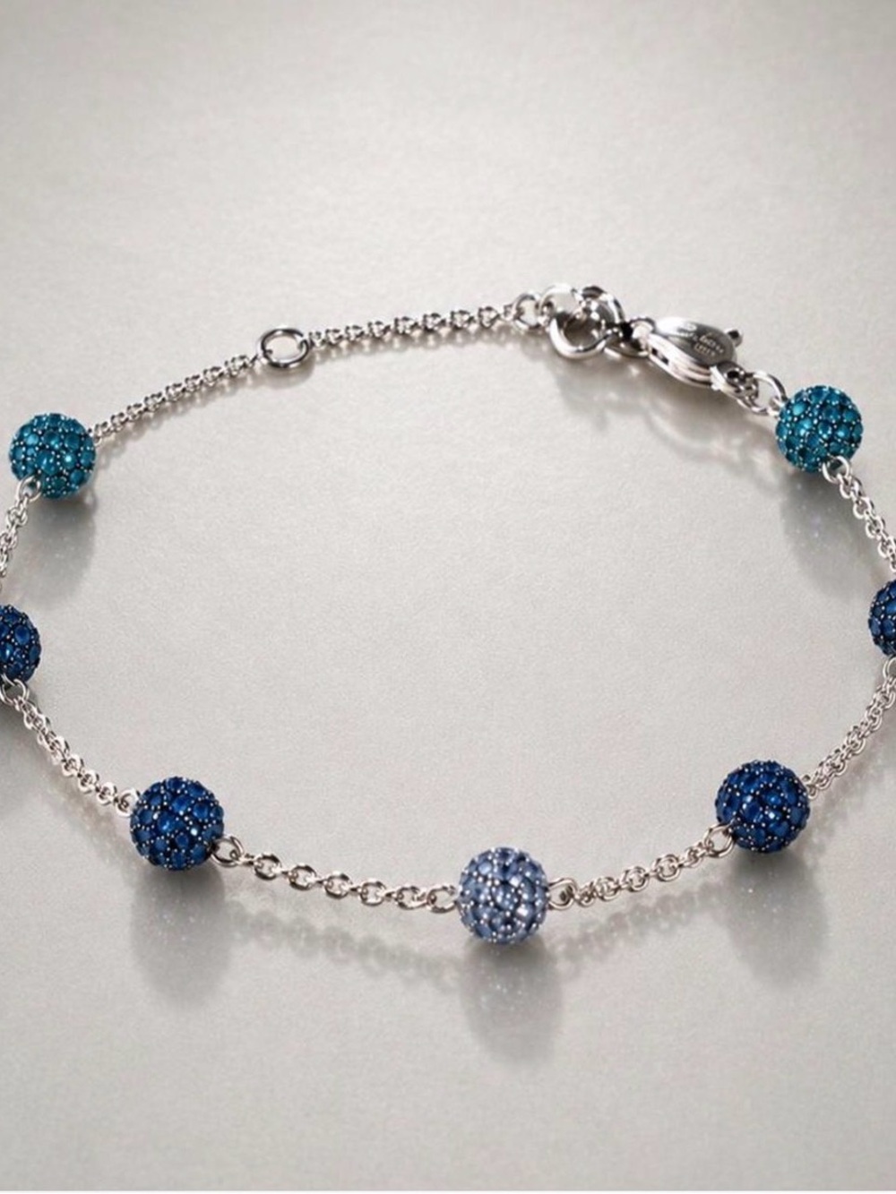 Swarovski crystal pave bead bracelet
